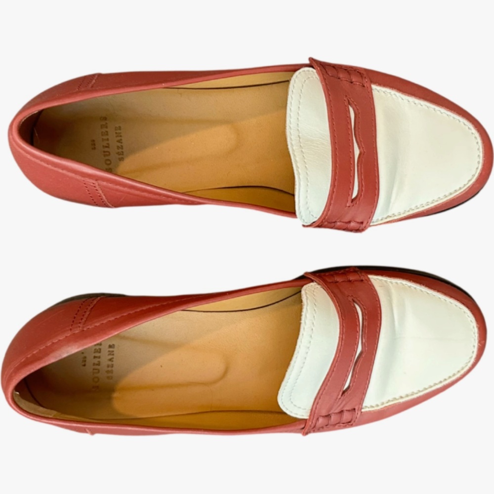Sézane Andrea Terracotta Loafers Women’s Size 40 Leather - Picture 6 of 11